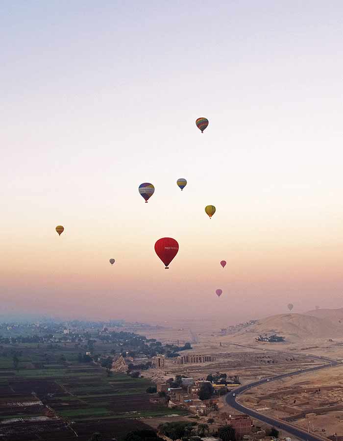 hot air balloon ride in luxor